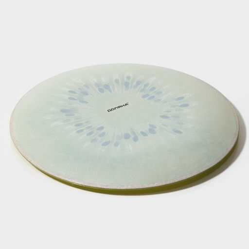 Тарелка Доляна «Романтичный киви», d=20 см, стекло, зелёная