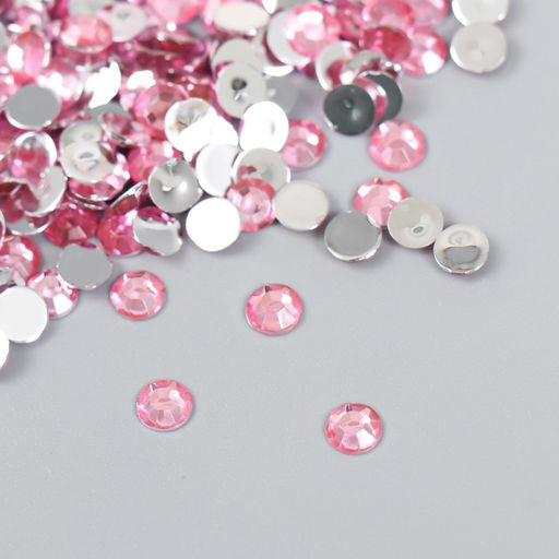 Цена за 2 шт. Декор для творчества в бутылочке Стразы. Светло-розовый набор 500 шт d=0,5 см 7х2х2 см - Арт узор фото 2