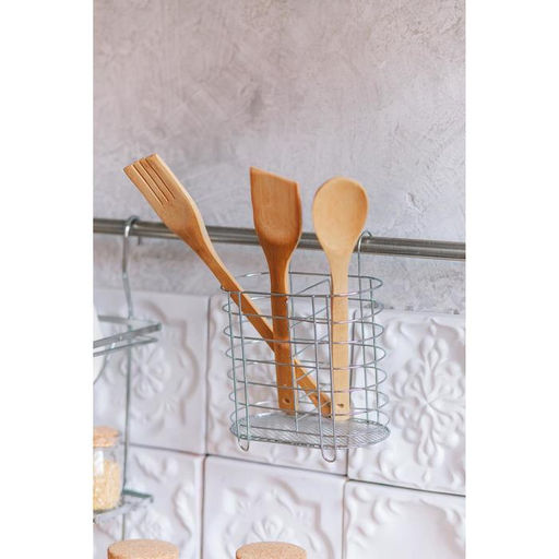 Сушилка для столовых приборов подвесная Доляна, d=1.5 см, 15×10.8×18 см, хромированная