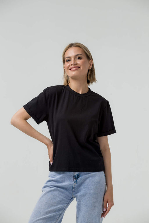Футболка высокое качество пенье 95% хлопок, 5% лайкра - Knitka wear фото 3