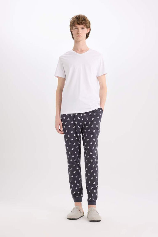 Regular Fit Desenli Cepli Pijama Alt? - Defacto фото 3