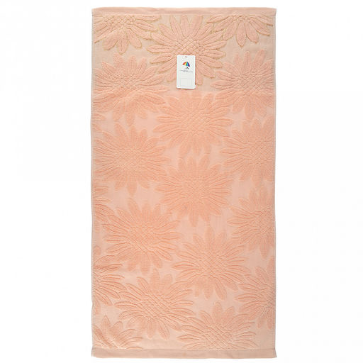 Полотенце махровое "Подсолнух" 50х90см, хлопок 100%, персиковый (Китай)