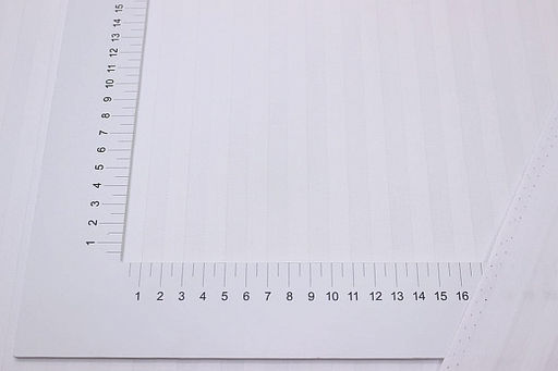 Сатин-страйп цв.Белый (оптически отбеленный) (1см*1см), ш.2.2м, хлопок-100%, 120гр/м.кв - Купава фото 2