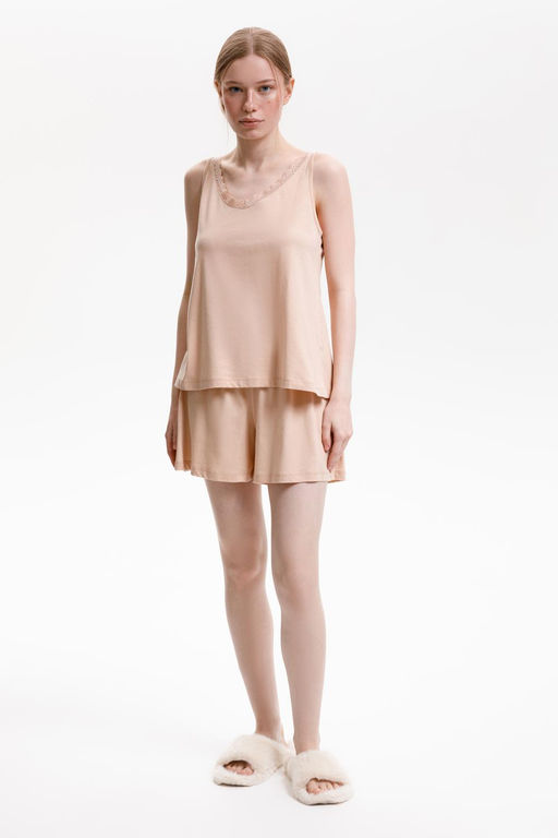 Е 20152/нюдовый беж пижама жен