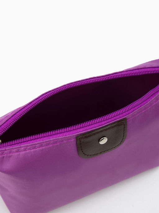 Цена за 2 шт. Косметичка простая на молнии, маленькая, сиреневая - Simaland фото 2