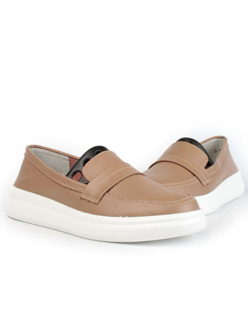 03-ZL-8501 DK. BEIGE/BROWN Полуботинки женские (натуральная кожа) - Фабричный китай фото 12