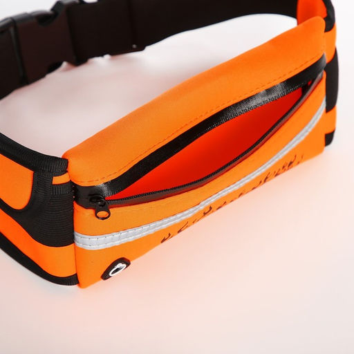 Сумка для бега поясная, на молнии, цвет оранжевый - Nazamok фото 9