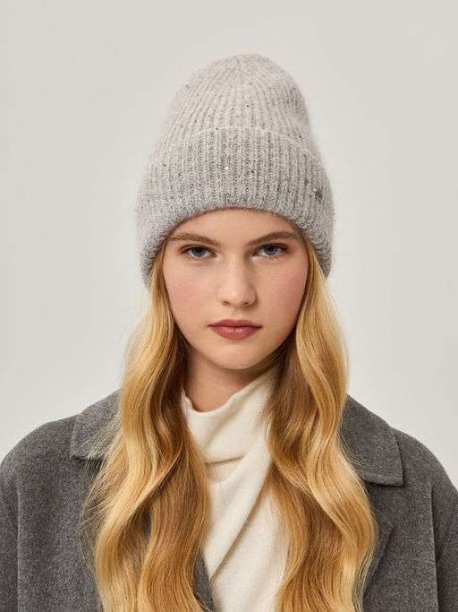 Шапка жен. анг+нейл+люр LB-N88063 l.grey