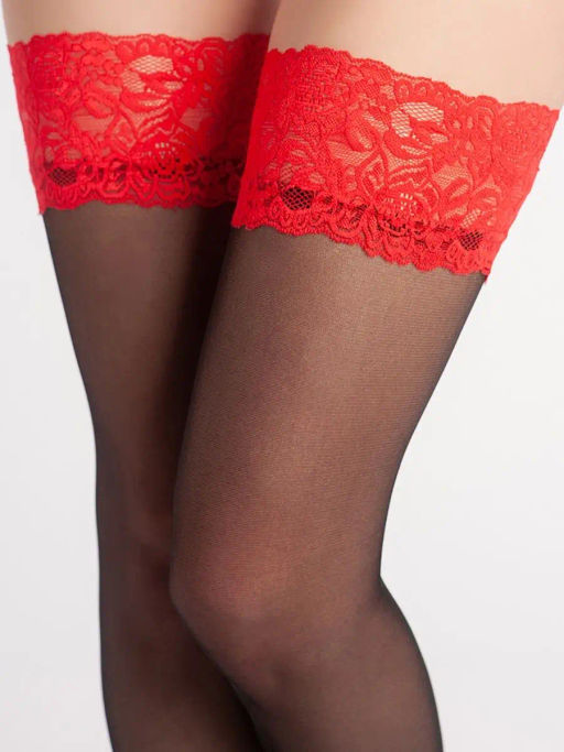 Чулки TEATRO CAPRICE 20 Fashion черный; красный  фото 9