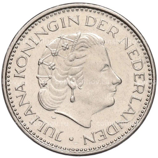 Монета 1 гульден 1980 года Нидерланды