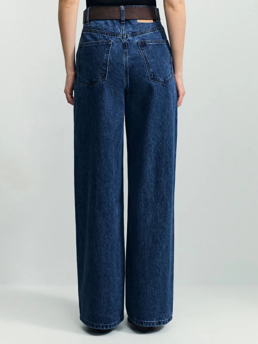 Джинсы широкие с высокой посадкой с ремнём ZR2604092331-103 / Zarina