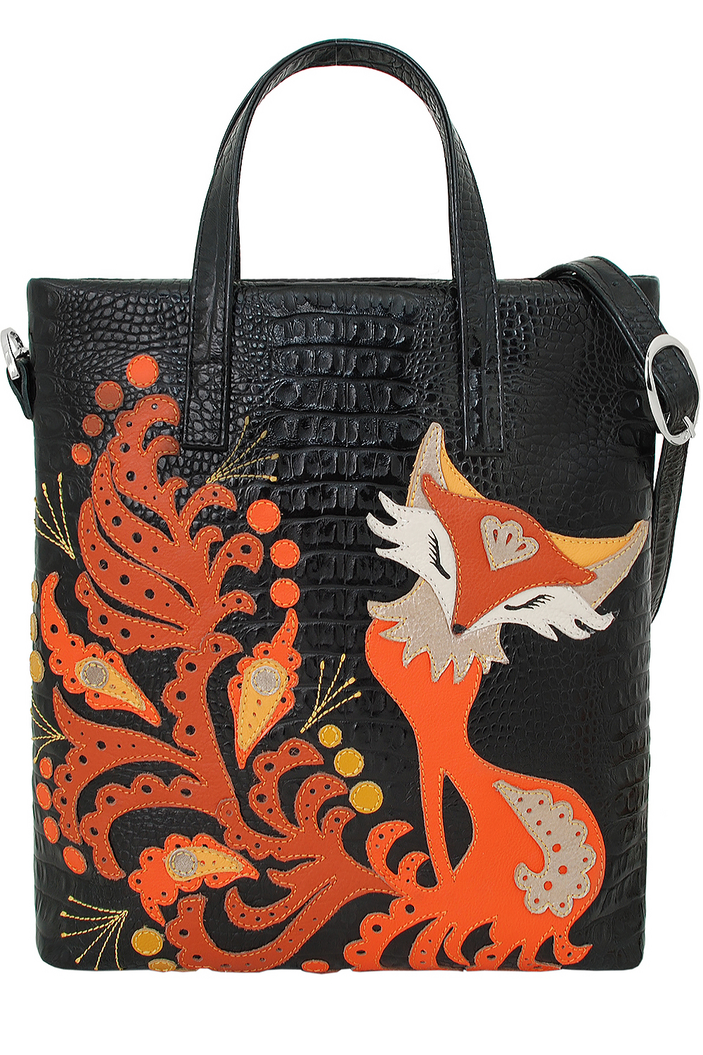 Сумка с аппликацией ДС-220-176 черный - Protege фото 4