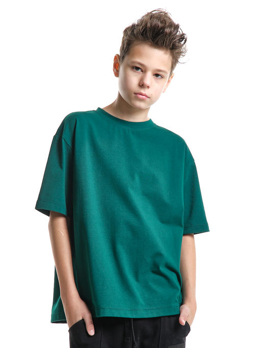 Футболка фисташковая детская хлопок подросткам 22-7627 фисташковый - Mini maxi фото 11