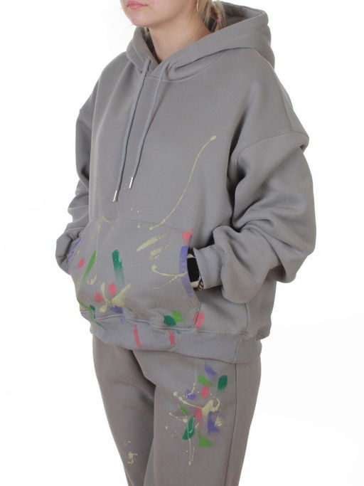 005 GRAY Костюм спортивный зимний женский (95% хлопок, 5% полиэстер)
