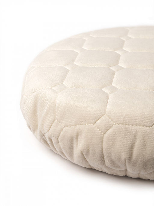 Чехол на табурет D33 молочный вельвет