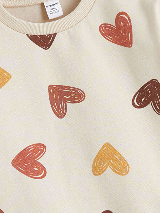 Bisiklet Yaka K?z ?ocuk Sweatshirt ve Tayt