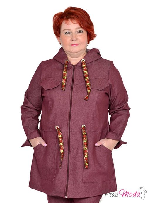 Парка Модель №1485 размеры 44-84 - Plusmoda фото 3