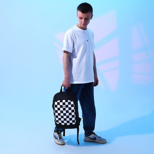 Рюкзак школьный текстильный Lucky, 46×30×10 см, вертикальный карман, чёрный