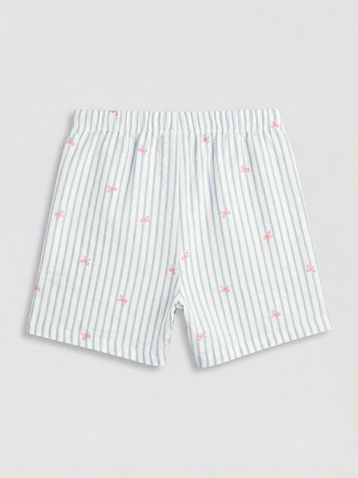 Fiyonk Bask?l? K?z ?ocuk M?slin Pijama ?ort