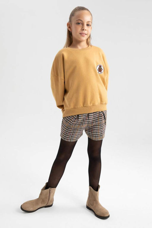 Клетчатые шорты для девочек - Defacto фото 4