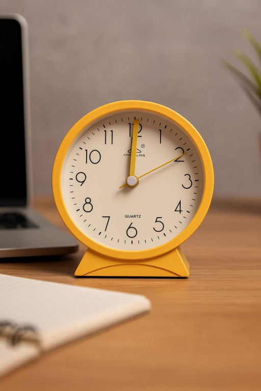 Часы-будильник Morning mood, yellow (11,2х10,5 см)