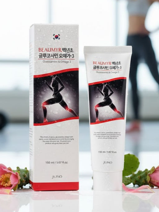 Beaumyr Спортивный массажный крем расслабляющий c глюкозамином / Glucosamine & Omega-3 Cream, 150 мл