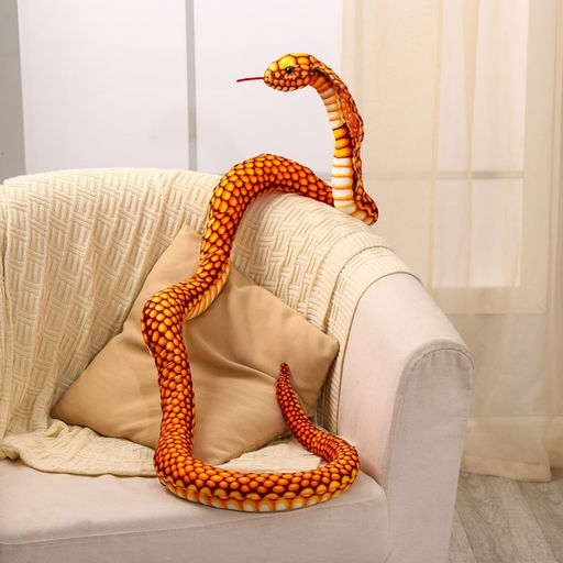 Мягкая игрушка Змея. Кобра, 200 см, цвет жёлтый - Simaland фото 5