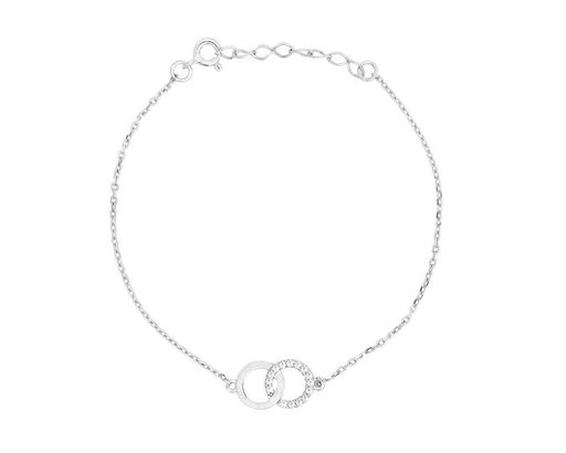 Браслет из серебра куб.циркон., В10-1161