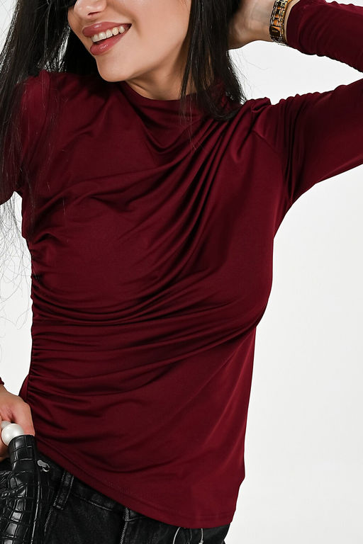 Лонгслив с драпировкой