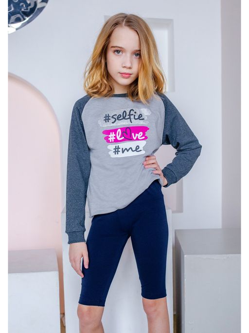 Велосипедки темно-синий 19266663 - Nota bene фото 2