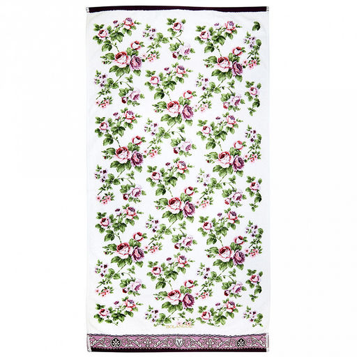 "Япония-2013" Полотенце махровое 70х140см, плотность 300гр/м2, 100% хлопок, "Чайная роза", фиолетовый, Bolangde (Китай)