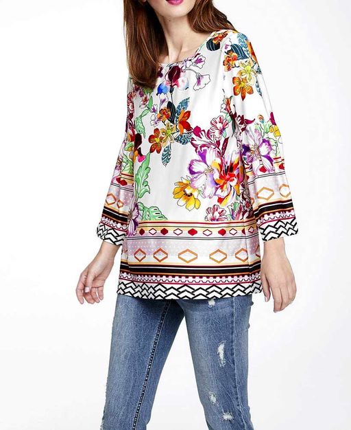Блузка, пестрая - Linea tesini фото 7