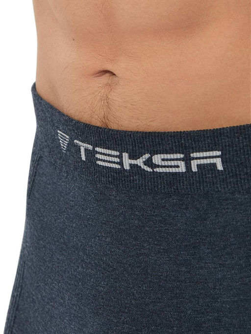 TEKSA Комплект мужской термокальсоны TLP 005 + термофуфайка TLS 005 dark grey