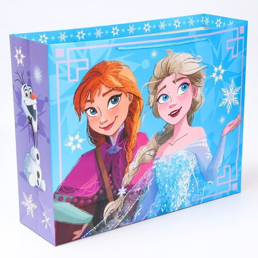 Пакет подарочный, 50х40х15 см, упаковка, Холодное сердце