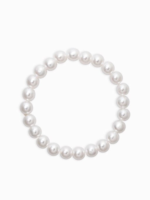 Браслет "Стильный жемчуг" (набор 5шт), №8/16, цвет белый в золоте