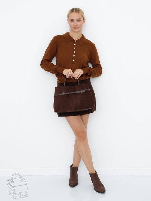 Сумка женская кожаная 990172NN coffee Natale Navetta в Новосибирске