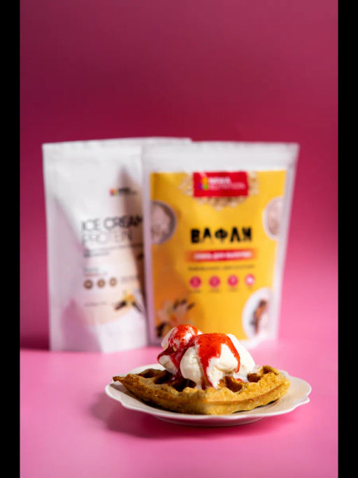Смесь для выпечки вафли высокобелковые без сахара, ванильный вкус - Newa nutrition фото 5