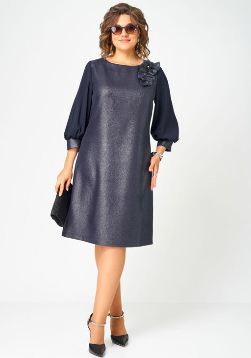 Платье EVA GRANT 7310D синий баклажан