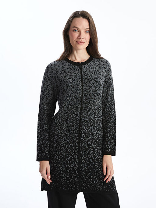 Bisiklet Yaka Desenli Kad?n Triko H?rka