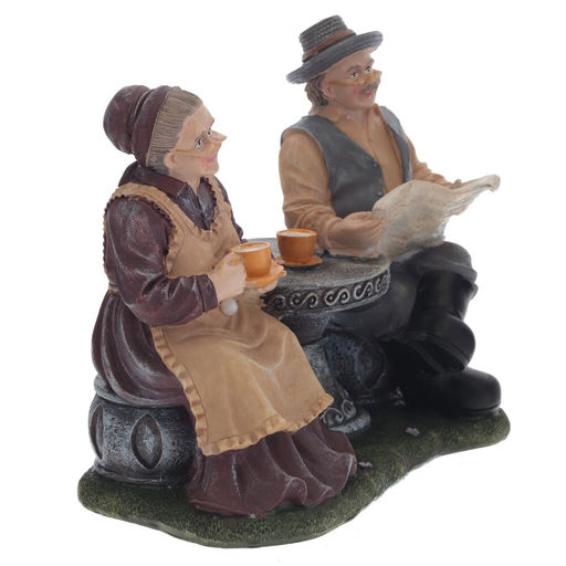 Фигурка декоративная "Бабушка с дедушкой", L20 W11 H17 см, 2в.