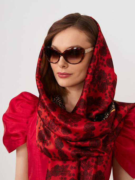 Большой, мягкий, тонкий и очень нежный двусторонний палантин с рисунком. - Tantino фото 11