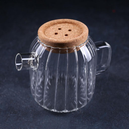 Заварочный чайник «Эко», 600 мл, 17×11×13.5 см, с пробковой крышкой, стекло, прозрачный