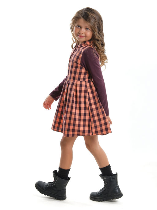 Платье UD 3891 оранж.клетка - Mini maxi фото 2