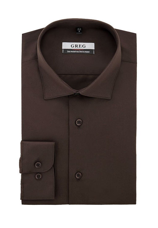 Сорочка мужская длинный рукав GREG 540/139/BR/Z фото 2