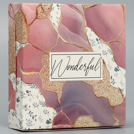 Цена за 5 шт. Кондитерская упаковка, коробка «Wonderful», 14×14×3.5 см