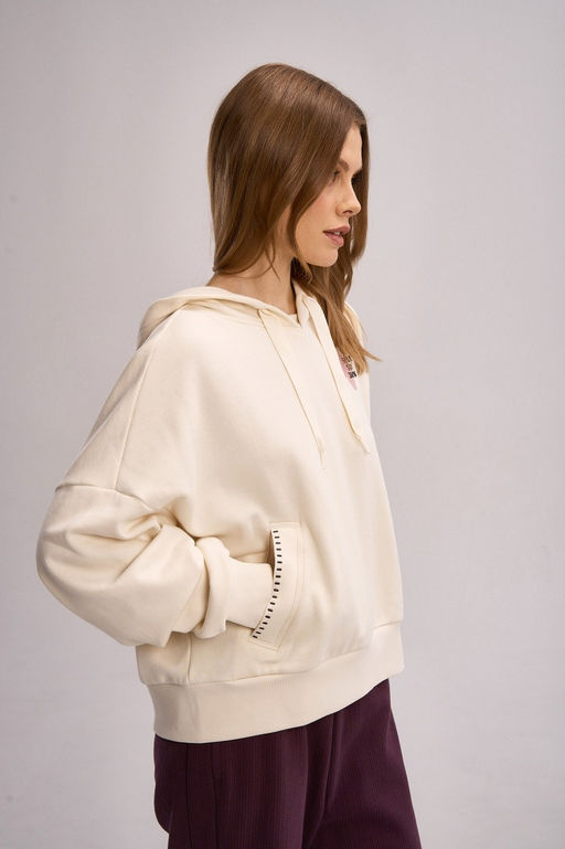 Худи утепленное Белый - Anta фото 2