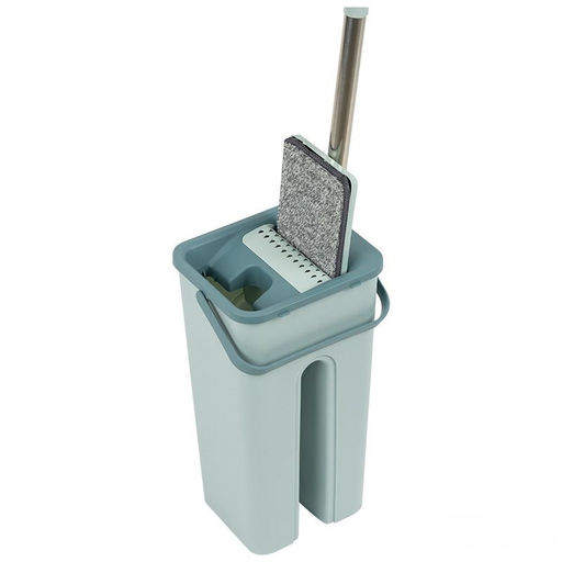 Швабра для пола с насадкой из микрофибры и ведром CLEAN hands 310459