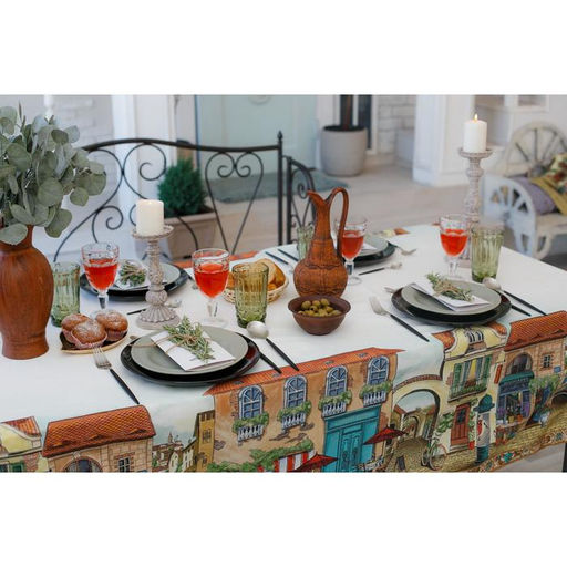 Скатерть Этель: Италия, 220 150 см, хлопок 100 %, саржа, 190 г/м  фото 5