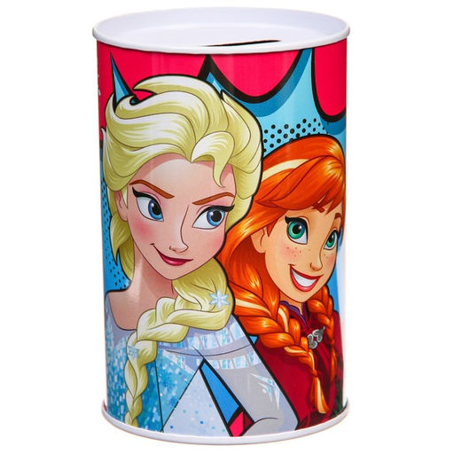 Копилка металлическая, 6.5 см × 6.5 см × 12 см «Анна и Эльза», Холодное сердце