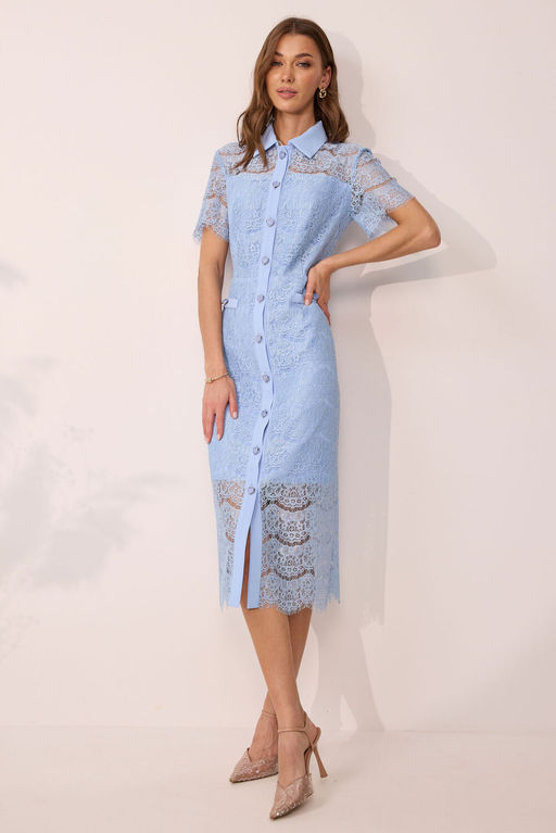 Платье LYUSHe 4107 голубой  фото 3